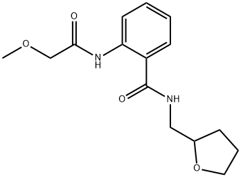 2-[(methoxyacetyl)amino]-N-(tetrahydrofuran-2-ylmethyl)benzamide Struktur