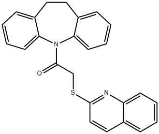 1-(10,11-dihydro-5H-dibenzo[b,f]azepin-5-yl)-2-(quinolin-2-ylsulfanyl)ethanone Struktur