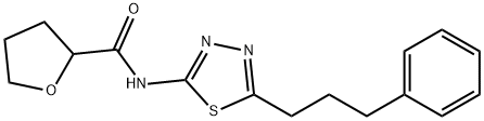 N-[5-(3-phenylpropyl)-1,3,4-thiadiazol-2-yl]oxolane-2-carboxamide Struktur