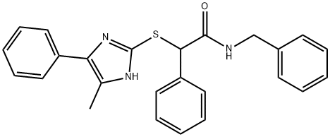 N-benzyl-2-[(5-methyl-4-phenyl-1H-imidazol-2-yl)sulfanyl]-2-phenylacetamide Struktur