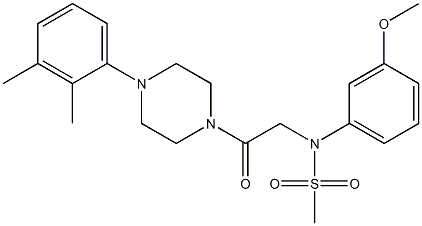 N-{2-[4-(2,3-dimethylphenyl)piperazin-1-yl]-2-oxoethyl}-N-(3-methoxyphenyl)methanesulfonamide Struktur