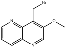 4-(bromomethyl)-3-methoxy-1,5-naphthyridine Struktur