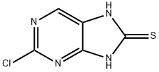 2-Chloro-9H-purine-8-thiol Struktur