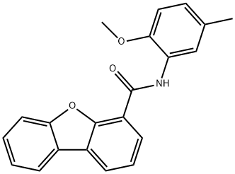 N-(2-methoxy-5-methylphenyl)dibenzo[b,d]furan-4-carboxamide Struktur