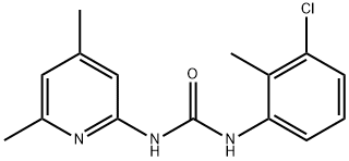 1-(3-chloro-2-methylphenyl)-3-(4,6-dimethylpyridin-2-yl)urea Struktur