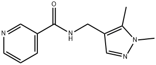 N-[(1,5-dimethylpyrazol-4-yl)methyl]pyridine-3-carboxamide Struktur