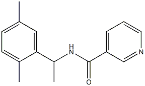 N-[1-(2,5-dimethylphenyl)ethyl]pyridine-3-carboxamide Struktur