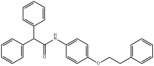 2,2-diphenyl-N-[4-(2-phenylethoxy)phenyl]acetamide Struktur