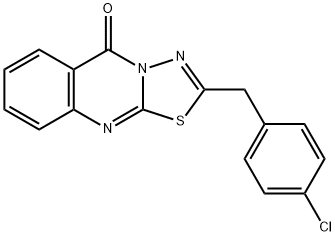 2-[(4-chlorophenyl)methyl]-[1,3,4]thiadiazolo[2,3-b]quinazolin-5-one Struktur