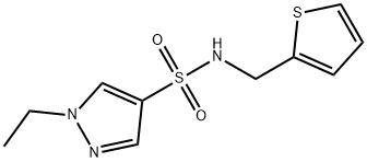 1-ethyl-N-(thiophen-2-ylmethyl)pyrazole-4-sulfonamide Struktur