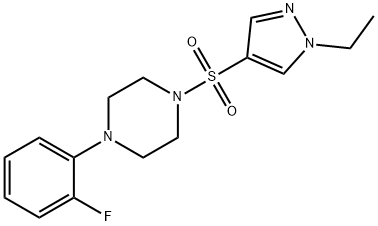 1-(1-ethylpyrazol-4-yl)sulfonyl-4-(2-fluorophenyl)piperazine Struktur