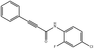 N-(4-chloro-2-fluorophenyl)-3-phenylprop-2-ynamide Struktur