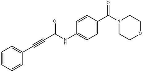 N-[4-(morpholine-4-carbonyl)phenyl]-3-phenylprop-2-ynamide Struktur