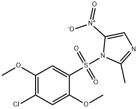 1-(4-chloro-2,5-dimethoxyphenyl)sulfonyl-2-methyl-5-nitroimidazole Struktur