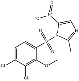 1-(3,4-dichloro-2-methoxyphenyl)sulfonyl-2-methyl-5-nitroimidazole Struktur