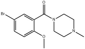 1-(5-bromo-2-methoxybenzoyl)-4-methylpiperazine Struktur