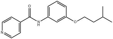 N-[3-(3-methylbutoxy)phenyl]isonicotinamide Struktur