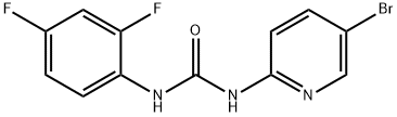 1-(5-bromopyridin-2-yl)-3-(2,4-difluorophenyl)urea Struktur