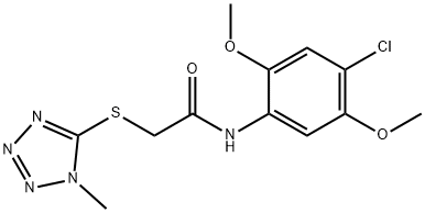 N-(4-chloro-2,5-dimethoxyphenyl)-2-(1-methyltetrazol-5-yl)sulfanylacetamide Struktur