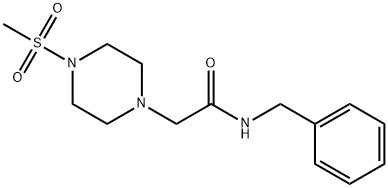 N-benzyl-2-(4-methylsulfonylpiperazin-1-yl)acetamide Struktur