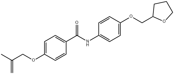 4-[(2-methyl-2-propen-1-yl)oxy]-N-[4-(tetrahydro-2-furanylmethoxy)phenyl]benzamide Struktur