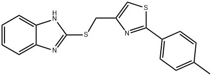 4-(1H-benzimidazol-2-ylsulfanylmethyl)-2-(4-methylphenyl)-1,3-thiazole Struktur