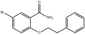 5-bromo-2-(2-phenylethoxy)benzamide Struktur