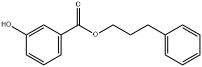 3-phenylpropyl 3-hydroxybenzoate Struktur