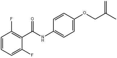 2,6-difluoro-N-[4-(2-methylprop-2-enoxy)phenyl]benzamide Struktur