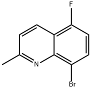 8-Bromo-5-fluoro-2-methyl-quinoline Struktur