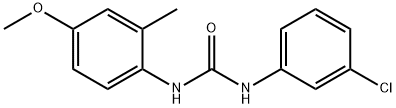 1-(3-chlorophenyl)-3-(4-methoxy-2-methylphenyl)urea Struktur