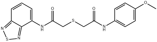 2-[2-(2,1,3-benzothiadiazol-4-ylamino)-2-oxoethyl]sulfanyl-N-(4-methoxyphenyl)acetamide Struktur