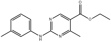 ethyl 4-methyl-2-[(3-methylphenyl)amino]pyrimidine-5-carboxylate Struktur