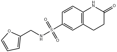 N-(2-furylmethyl)-2-oxo-1,2,3,4-tetrahydro-6-quinolinesulfonamide Struktur