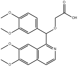 [(6,7-Dimethoxy-isoquinolin-1-yl)-(3,4-dimethoxy-phenyl)-methoxy]-acetic acid Struktur