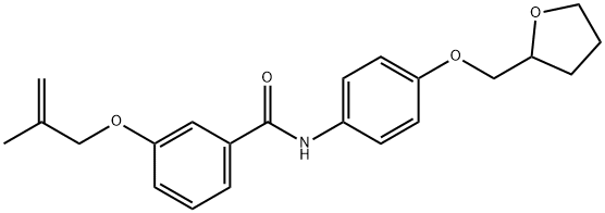 3-[(2-methyl-2-propen-1-yl)oxy]-N-[4-(tetrahydro-2-furanylmethoxy)phenyl]benzamide Struktur