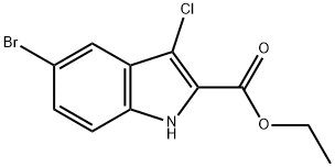 5-Bromo-3-chloro-1H-indole-2-carboxylic acid ethyl ester Struktur