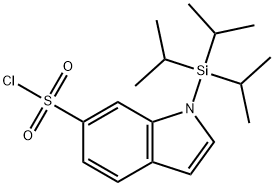 1-[tris(propan-2-yl)silyl]-1H-indole-6-sulfonyl chloride Struktur