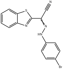 (E)-N-(4-bromophenyl)benzo[d]thiazole-2-carbohydrazonoyl cyanide Struktur