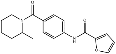 N-{4-[(2-methylpiperidin-1-yl)carbonyl]phenyl}furan-2-carboxamide Struktur