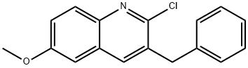 Quinoline, 2-chloro-6-methoxy-3-(phenylmethyl)- Struktur