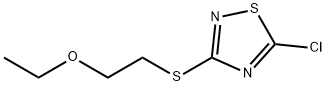 5-chloro-3-[(2-ethoxyethyl)sulfanyl]-1,2,4-thiadiazole Struktur