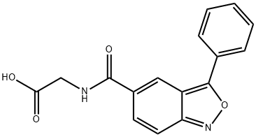 2-[(3-phenyl-2,1-benzoxazol-5-yl)formamido]acetic acid Struktur