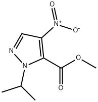 2-Isopropyl-4-nitro-2H-pyrazole-3-carboxylic acid methyl ester Struktur