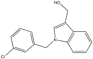 [1-[(3-chlorophenyl)methyl]indol-3-yl]methanol Struktur