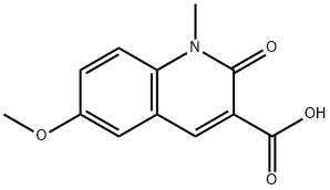 6-Methoxy-1-methyl-2-oxo-1,2-dihydro-quinoline-3-carboxylic acid Struktur