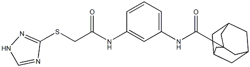 N-(3-{[(1H-1,2,4-triazol-3-ylsulfanyl)acetyl]amino}phenyl)tricyclo[3.3.1.1~3,7~]decane-1-carboxamide Struktur