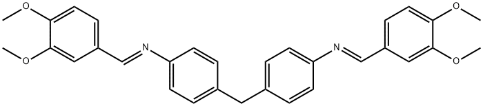 (3,4-dimethoxybenzylidene)(4-{4-[(3,4-dimethoxybenzylidene)amino]benzyl}phenyl)amine Struktur