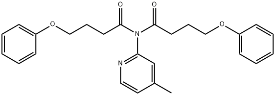 N-(4-methylpyridin-2-yl)-4-phenoxy-N-(4-phenoxybutanoyl)butanamide Struktur