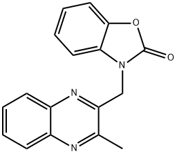 3-(3-Methyl-quinoxalin-2-ylmethyl)-3H-benzooxazol-2-one Struktur